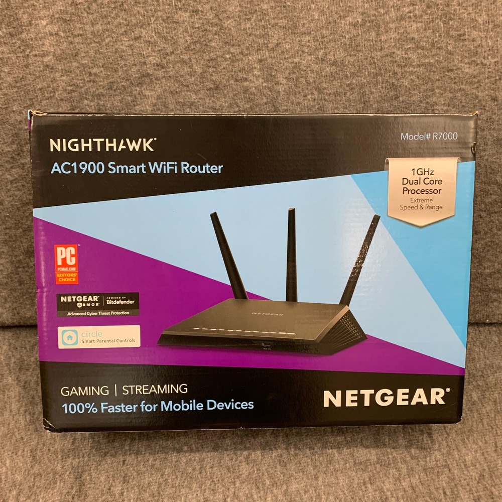 New Netgear Nighthawk AC1900 Smart WiFi Router R7000 Dual Band Gigabit Gaming